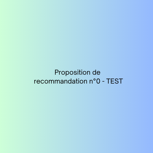 Exemple de proposition de recommandation